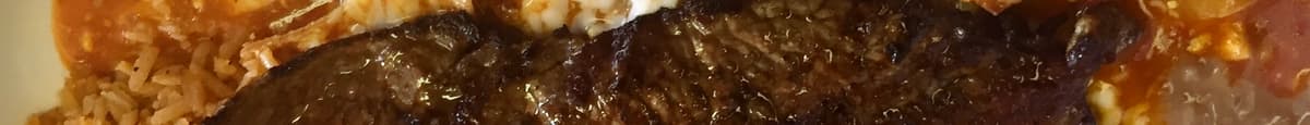 Chilaquiles con Carne Asada de Desayuno / Breakfast Chilaquiles with Carne Asada