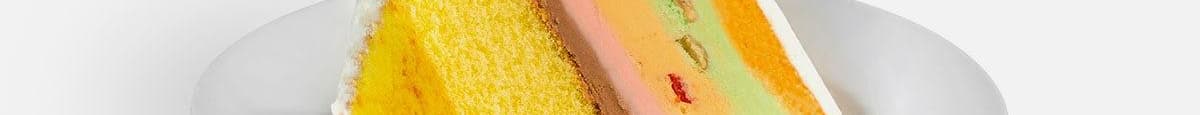 Rainbow Cone Cake Slice
