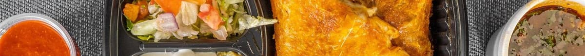 Chicken Birria Quesadilla and Consome