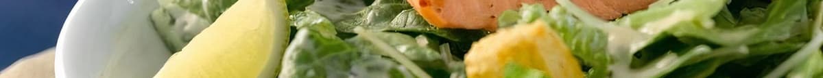 Caesar Salad with Grilled Wild Alaskan Halibut