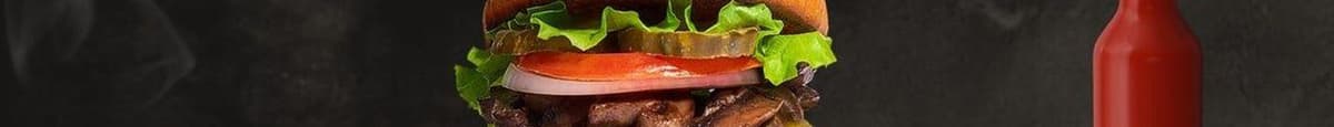 Must Be Mushroom Vegan Burger (Vegan Mushroom & Cheese Burger )