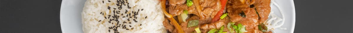 Mongolian Beef with White Rice