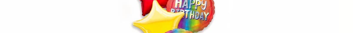 Happy Birthday Balloon Bouquet - 6ct Primary Color