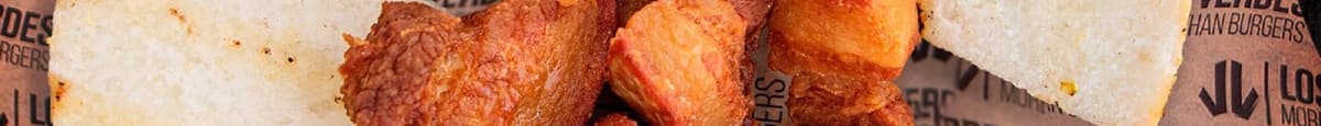 Fried Pork Bellies with Corn Cake