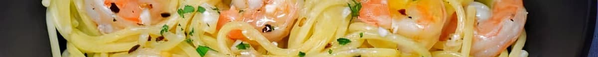Garlic Noodles with Shrimp