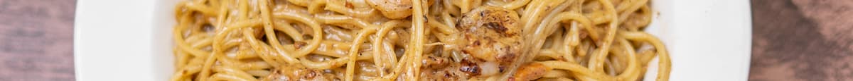 Jerk Shrimp Coconut Milk Spaghetti