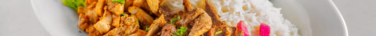Chicken & Beef Shawarma Combo Plate