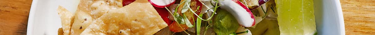 Kingfish Ceviche, Avocado, Cherry Tomatoes, Red Onion, Leche De Tigre