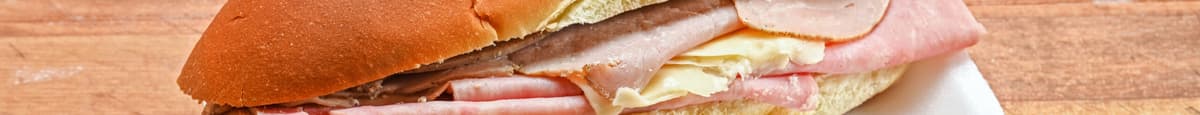 Ham, Cheese, & Pork Midnight Bread Sandwich