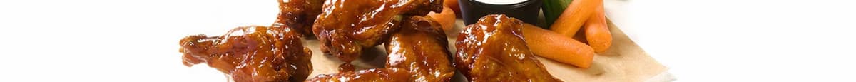 6 Hot BBQ Traditional Wings