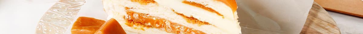 Salted Caramel Vanilla Crunch Cake Slice