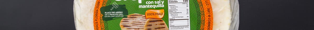 Arepas con Sal y Mantequilla / 10 unidades