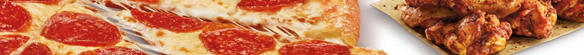 Medium Stuffed Crust Pepperoni & Caesar Wings Bundle
