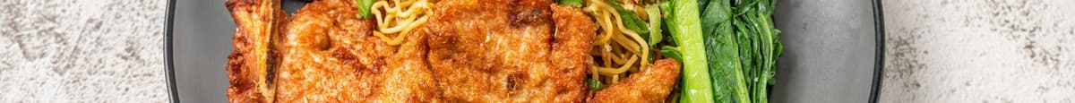 Fried Pork Chop with Dry Noodle