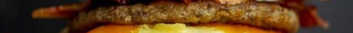 Brioche, Sausage, Egg, & Cheddar Sandwich