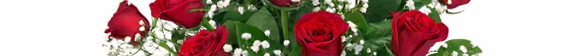 Romantic Dozen Rose Vase 