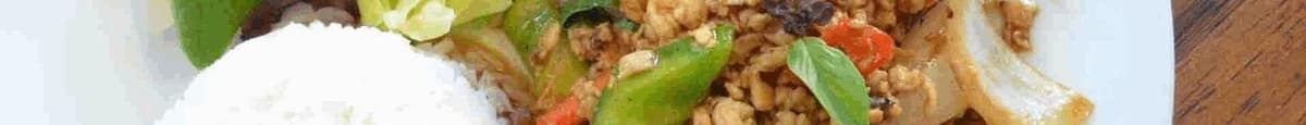 Basil Stir Fry (Pad Kraphrao) (Chicken, Veggies or Tofu)