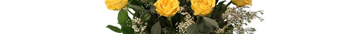 Dozen Yellow Roses Arrangement
