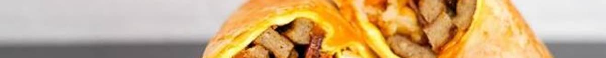 Bacon, Sausage, Egg, & Cheese Breakfast Burrito