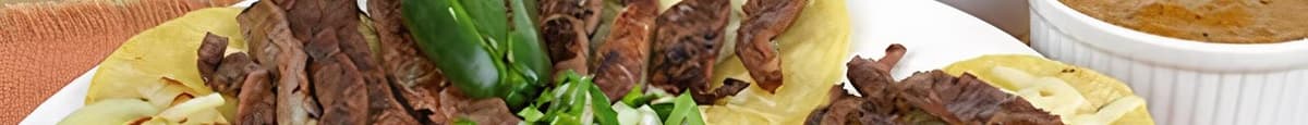 Plato de Tacos de Carne Asada / Carne Asada Taco Plate