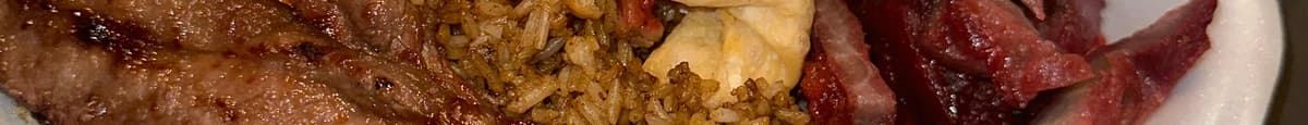 D. Boneless Spare Ribs, Beef Teriyaki, Crab Rangoon, Pork Fried Rice