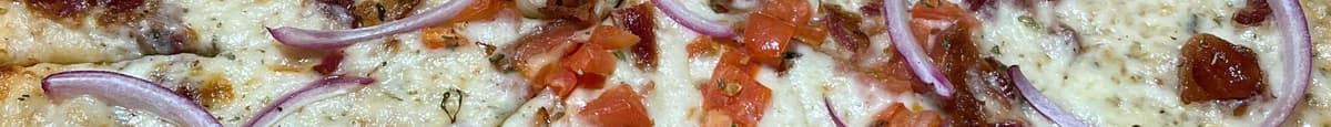 White Tomato Bacon Pizza