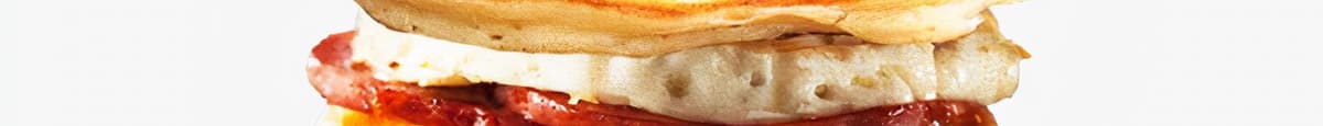 Ham, Egg & Cheese Pancake Sandwich