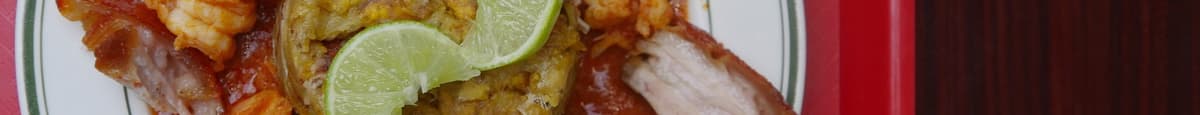 Mofongo con camarones / Mofongo with Shrimp