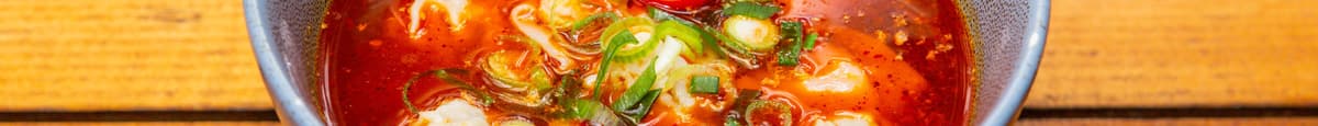 Chongqing Spicy Pork Wonton soup (10pcs) / 重庆老麻鲜肉抄手
