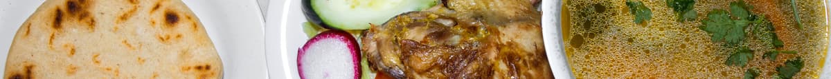 52. Hen Soup and Grilled Hen / Sopa De Gallina Asada a La Parrilla