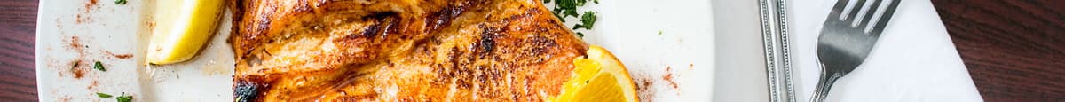 Grilled Salmon over Field Greens