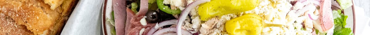 Greek Salad with Garlic Bread