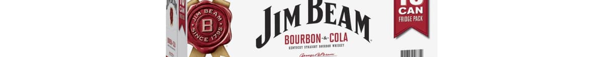 Jim Beam White Bourbon & Cola 10 Pack 375mL