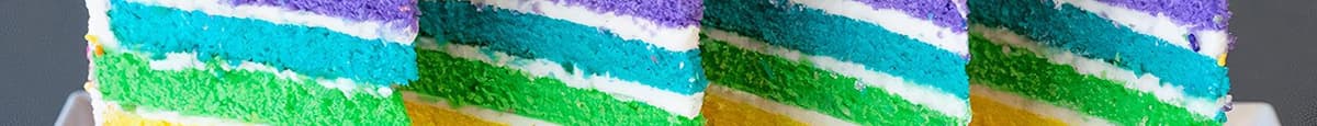 Rainbow Cake Pre-Sliced - 8 Slices (Serves 8)