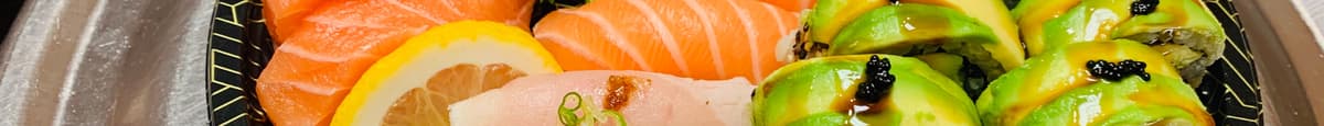 D2. Sashimi 6 Pieces (Salmon 3 pcs ,Red tuna 3pcs)
