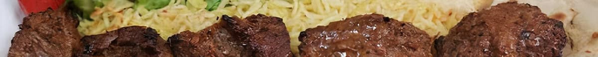 Beef tikka + salad w/rice