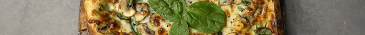 Garlic, Mushroom & Spinach Pizza