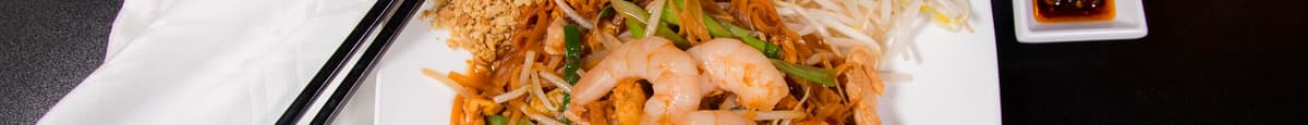 N1. Pad Thai Noodles Veggie & Tofu or Chick & Shrimp