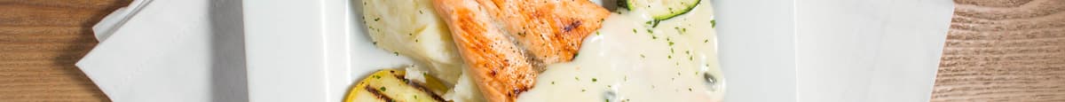 Grilled Salmon with Signature Creamy Lime Sauce