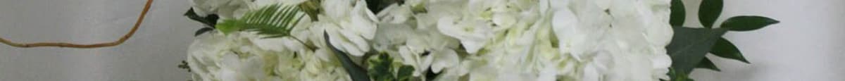 The Chloe White Hydrangea & Greenery Bouquet