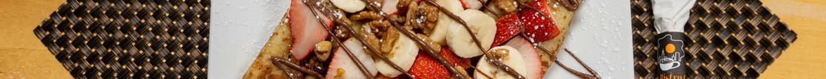 Nutella Banana Strawberry Crepes
