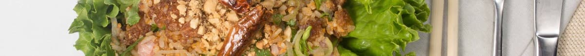 Crispy Rice & Pork Lettuce Wraps