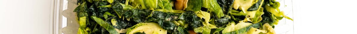 Brussels Sprout & Kale Salad with Tahini-Lemon Dressing