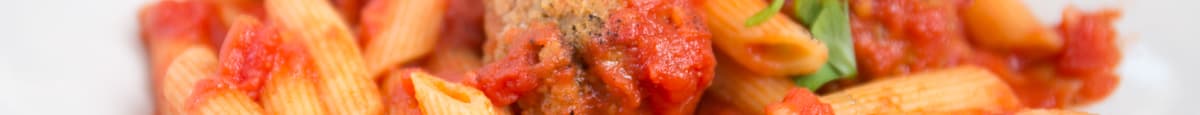 Meatballs Over Linguini