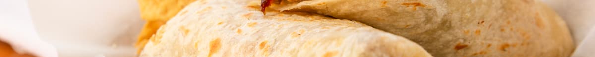 SP 2. Carne Asada Burrito & Rolled Tacos (3)  with Guacamole