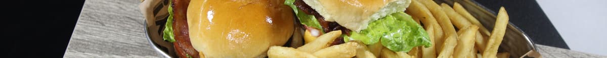 Bacon Cheeseburger Sliders (1510 cal)
