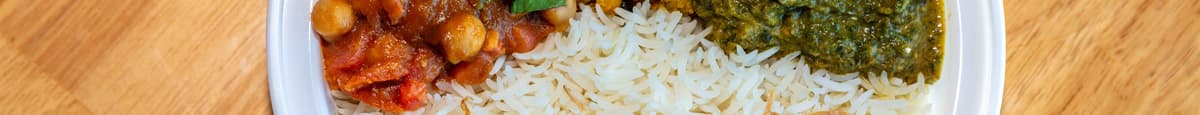 Veggie-Paneer Curry Combo Plate