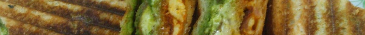 Paneer Tikka Sandwich with House Fries