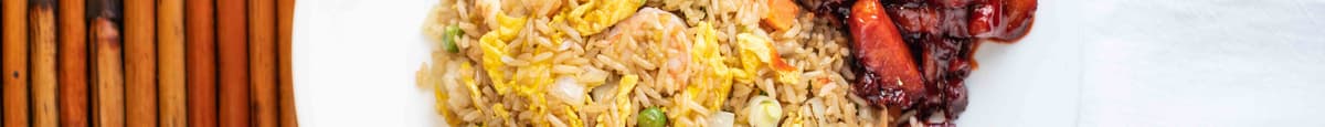 BBQ Boneless Ribs with Shrimp Fried Rice