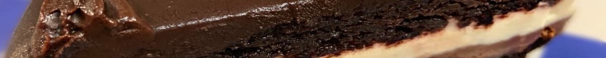 White and Dark Chocolate Mousse Cake